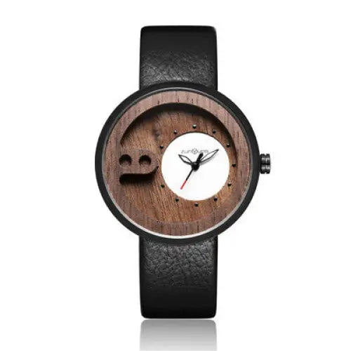 R&z - Watches - Creative Design - BK belt with WT plate - R&z Watches