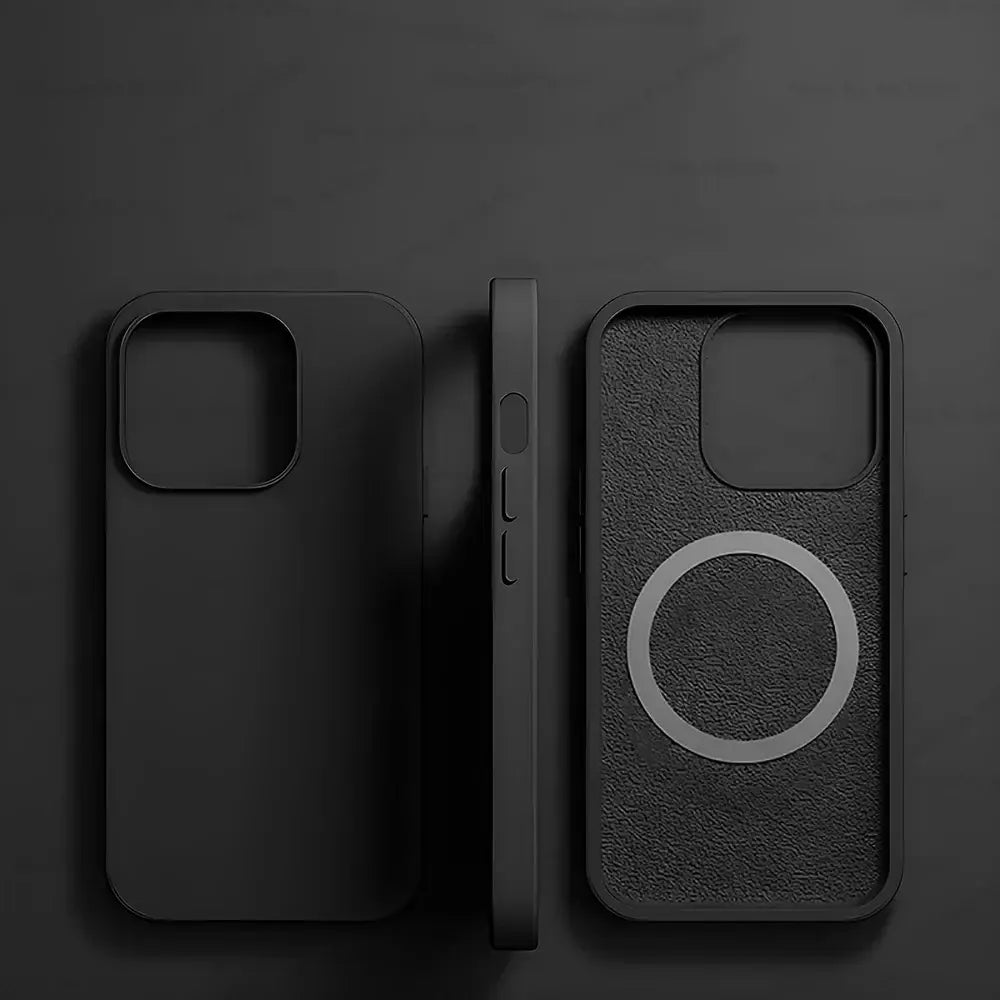 R&z - Wireless Charging Cases For iPhone 15 11 14 13 12 Pro Max Plus Liquid Silicone Magnetic Soft Cover Phone