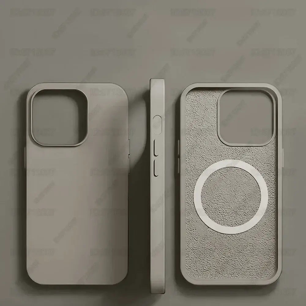 R&z - Wireless Charging Cases For iPhone 15 11 14 13 12 Pro Max Plus Liquid Silicone Magnetic Soft Cover Phone