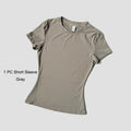 R&z - Women Yoga Set Gym Sportswear Sport Top Hight Waist Shorts Suit Fitness Workout Butt Lifting Short Tight Suit