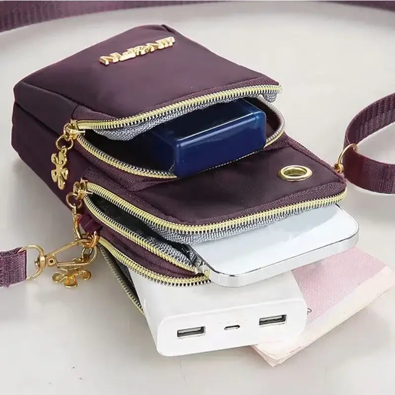 R&z - Women’s Crossbody Mini Bag Vertical Wrist Wallet Phone Pouch Random Draw Direction Fashionable and Practical