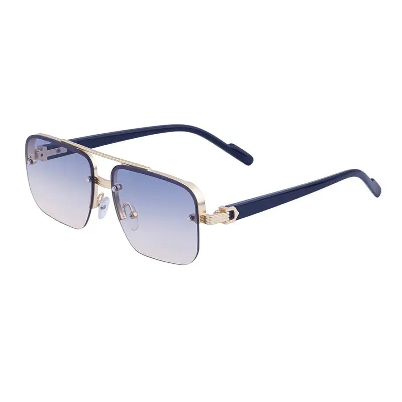 R&z - Women’s Square Fashion Sunglasses - C7 Gold Gray Tea / 1508040mm