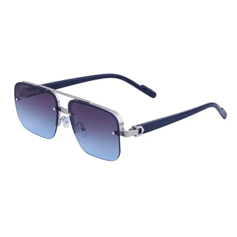 R&z - Women’s Square Fashion Sunglasses - C8 Silver Gray Blue / 1508040mm