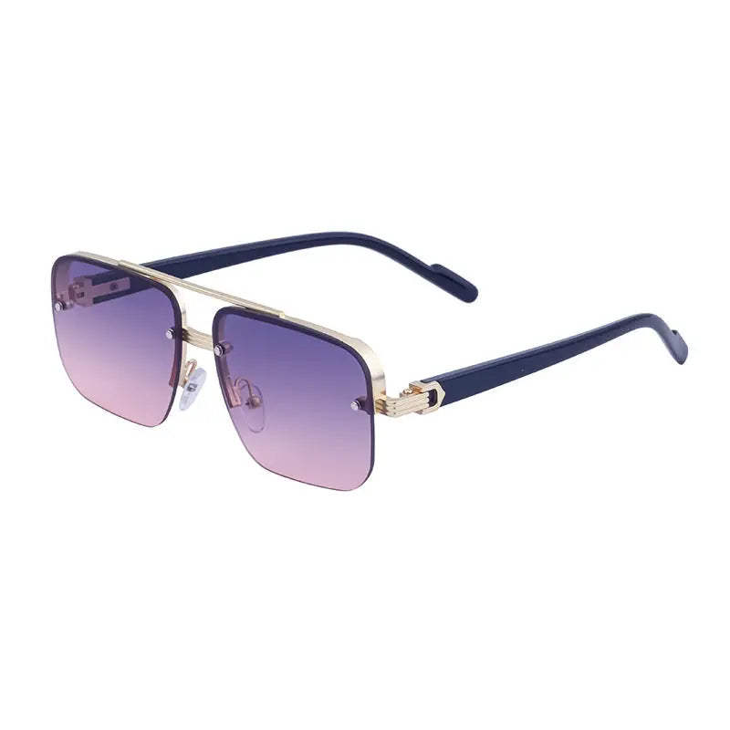 R&z - Women’s Square Fashion Sunglasses - C9 Gold Purple Pink / 1508040mm