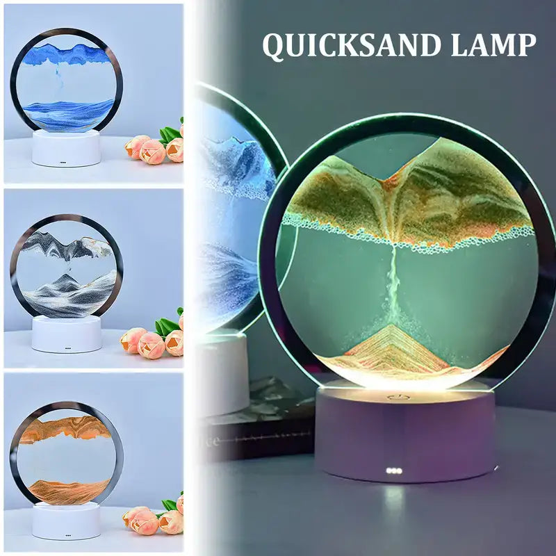 RGB LED Sandscape Table Lamp with Moving Sand Art