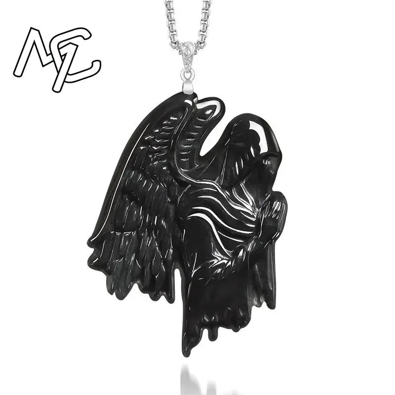S925 Silver Natural Real Emerald Black Chicken Color Night Angel Pendant Necklace Jewelry Fashion Charm Certificate