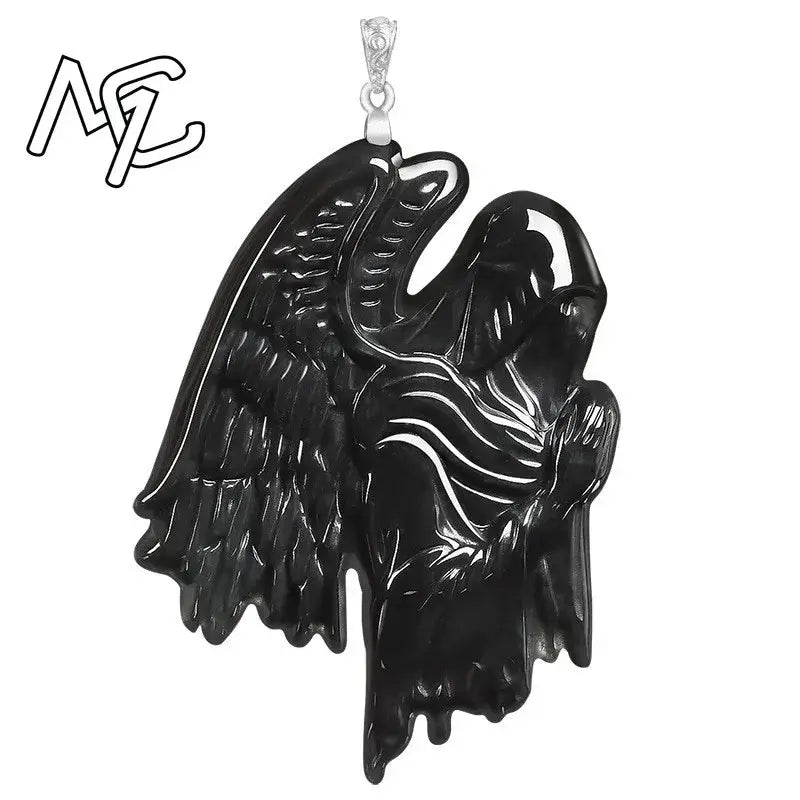 S925 Silver Natural Real Emerald Black Chicken Color Night Angel Pendant Necklace Jewelry Fashion Charm Certificate