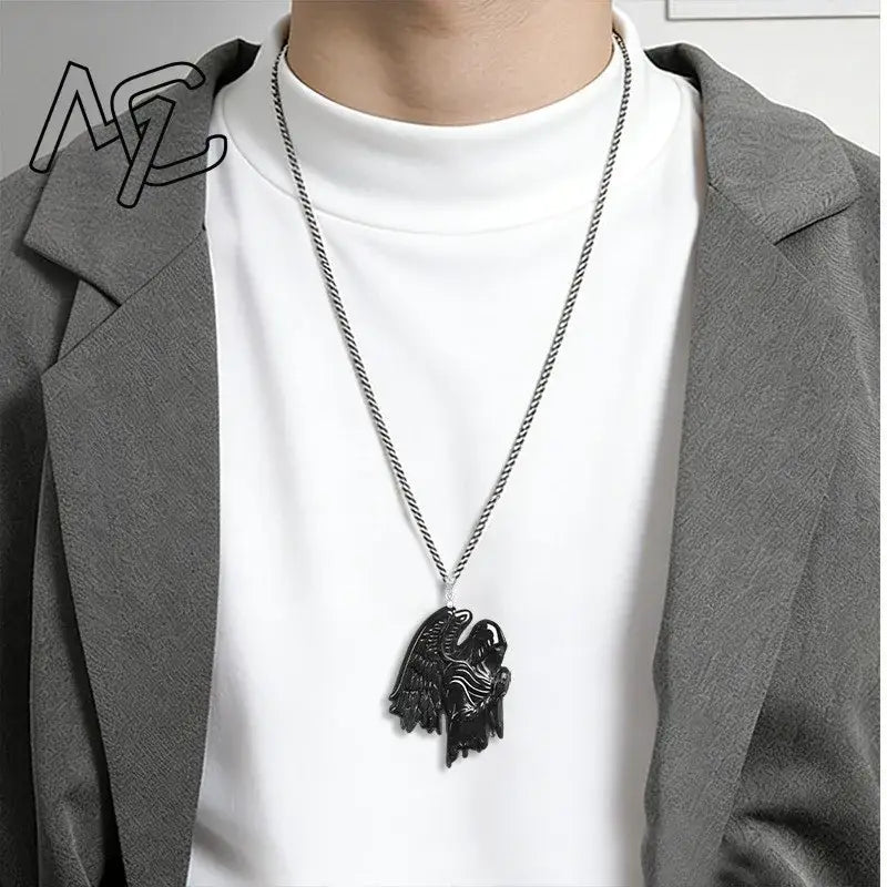 S925 Silver Natural Real Emerald Black Chicken Color Night Angel Pendant Necklace Jewelry Fashion Charm Certificate