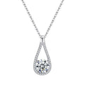 S925 Sterling Silver Necklace for Women - Moissanite one carat with certificate / 925 Silver