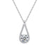 S925 Sterling Silver Necklace for Women - Moissanite one carat with certificate / 925 Silver