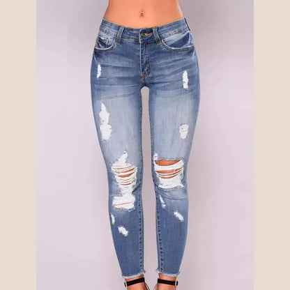 Skinny Jeans Ripped Jeans Stretch Denim Pants