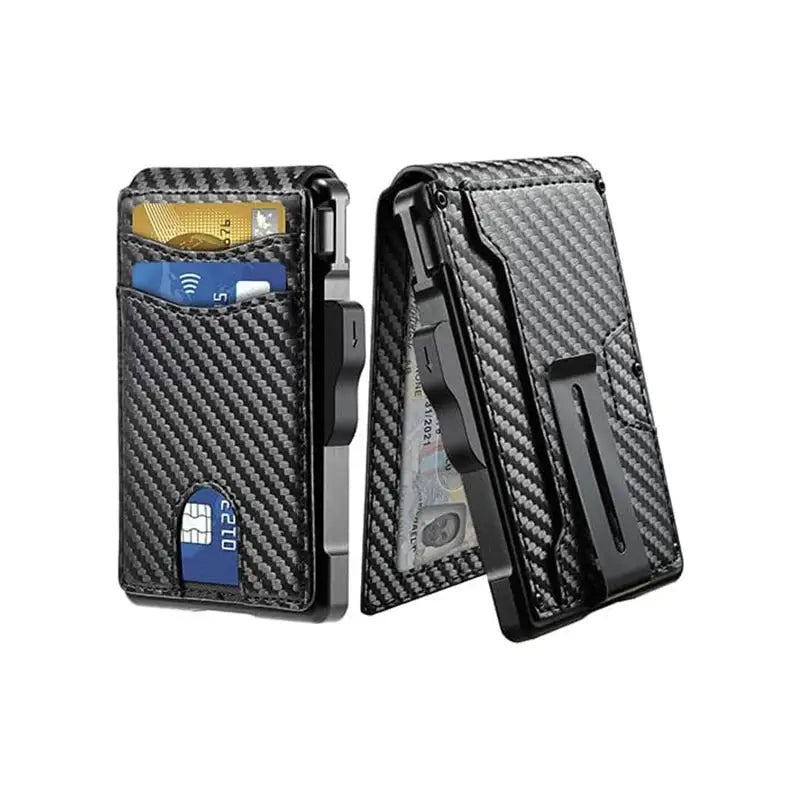 Slim Card Holder Wallet with RFID (Single Piece) - Black