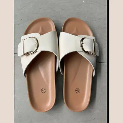 Sponge Cake Slipper Women - New Beige (39) / 41