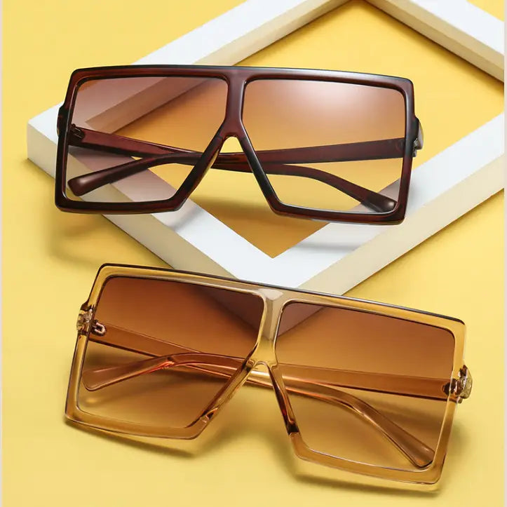 Square Large Frame Sunglasses for Women