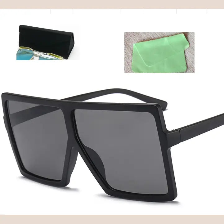 Square Large Frame Sunglasses for Women - C1