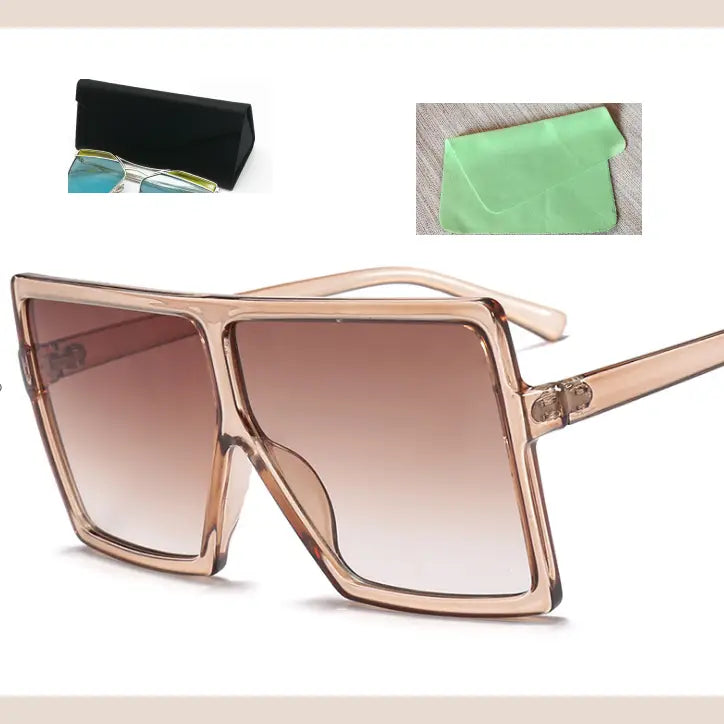 Square Large Frame Sunglasses for Women - C5