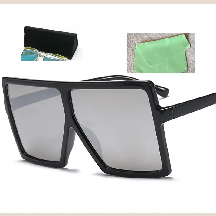 Square Large Frame Sunglasses for Women - C6