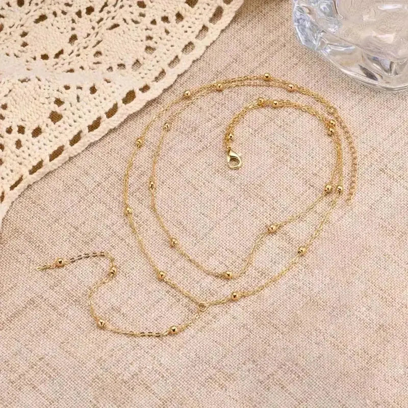 Stainless Steel Lariat Necklace Gold Plated Dainty Long Necklace Laryered Necklaces For Women Girls Y Shape Drop