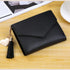 Tassel Wallet Heart-shaped Purse Pendant Clutch - black - Wallets