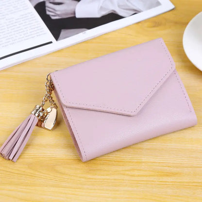 Tassel Wallet Heart-shaped Purse Pendant Clutch - Wallets