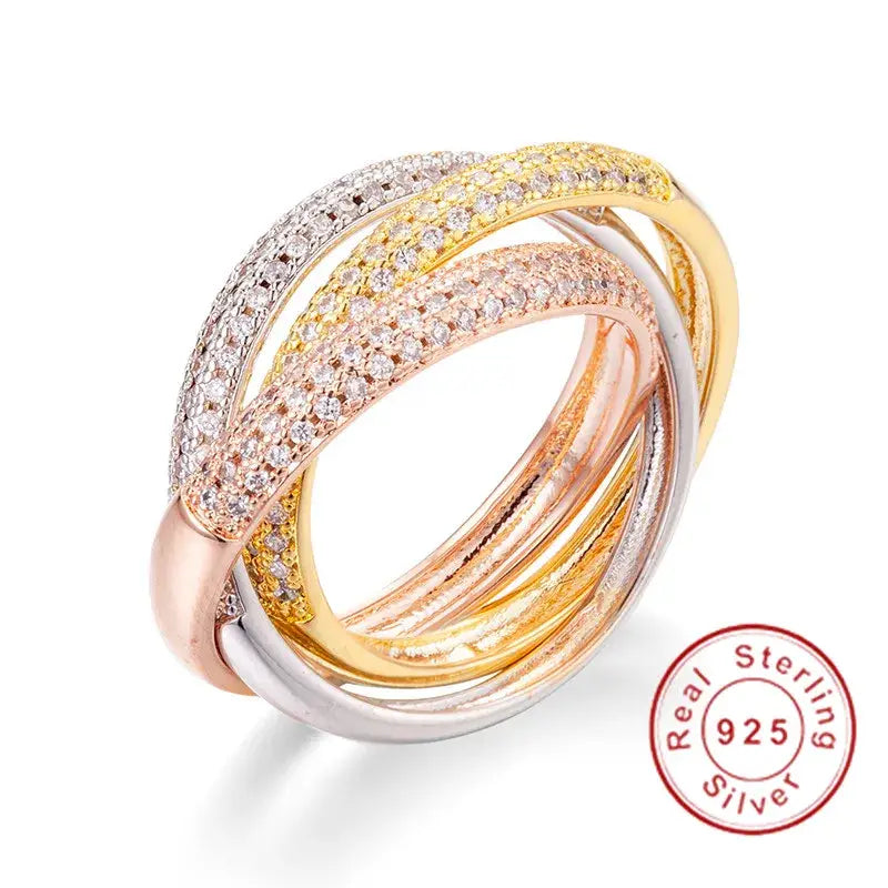 Three Color 925 Silver Ring 2. Three Color 925 Silver Ring for Women 3. Three Color 925 Silver Ring Gold Rose Gold Silver 4. Three Color 925 Silver Ring Luxury Jewelry 5. Three Color 925 Silver Ring Wedding Jewelry