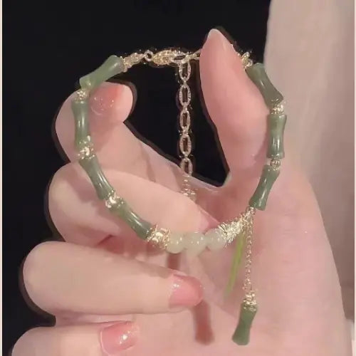 Traditional Chinese Bamboo Bracelet - New Flower Bamboo Leaf Bracelet