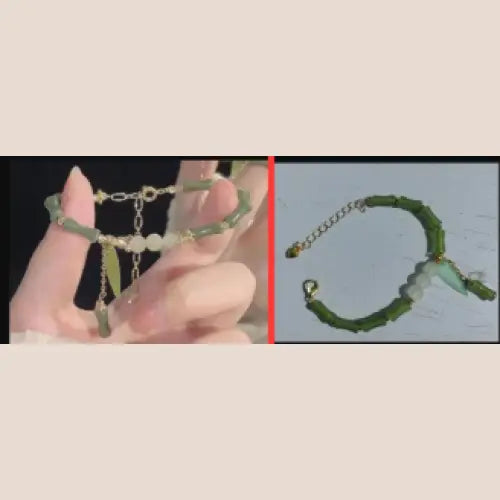 Traditional Chinese Bamboo Bracelet - New Flower Bamboo Leaf Bracelet