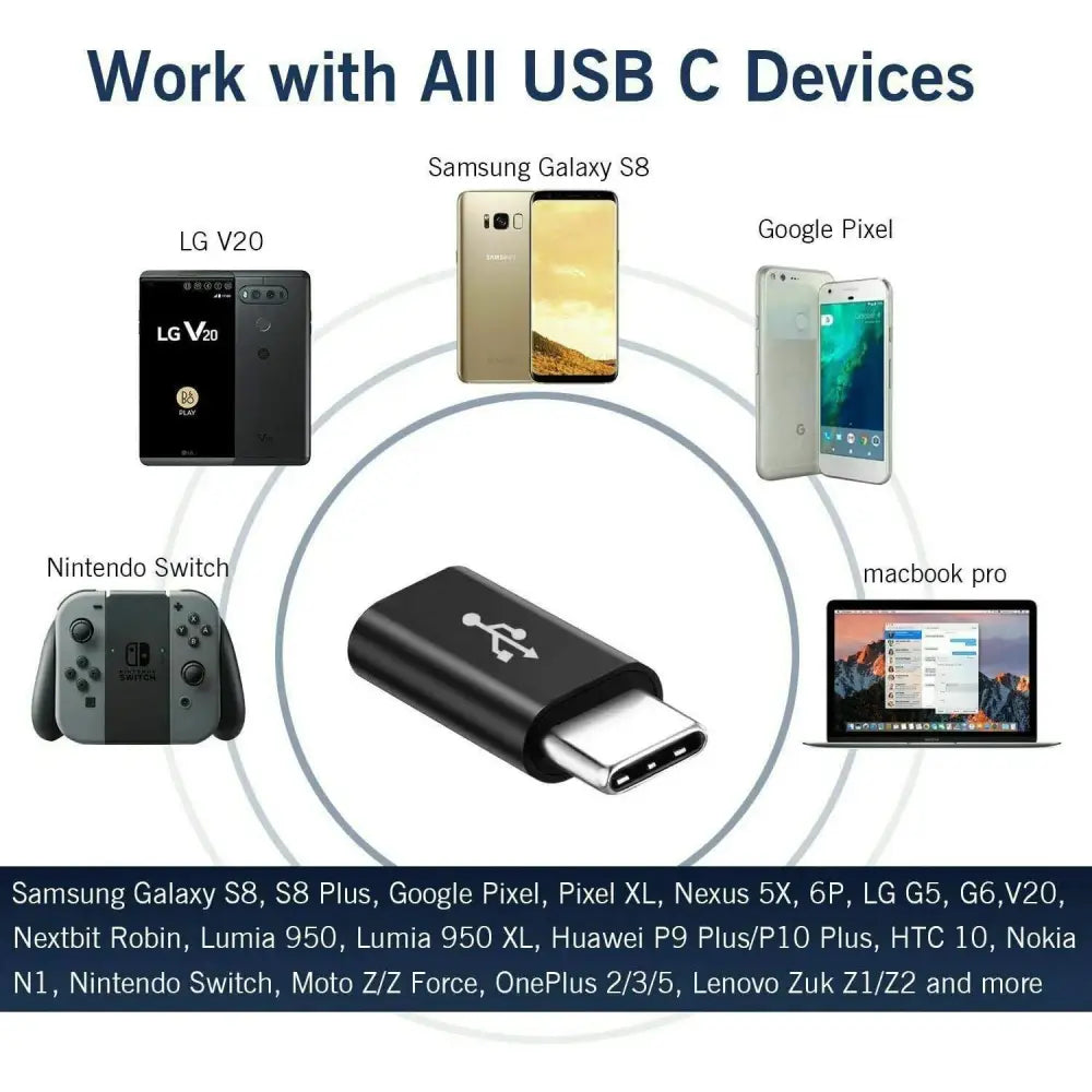 R&z - Type C Male Adapter OTG Converter Micro-B To USB-C Connector Charging Cable Adapter Phone Accessories