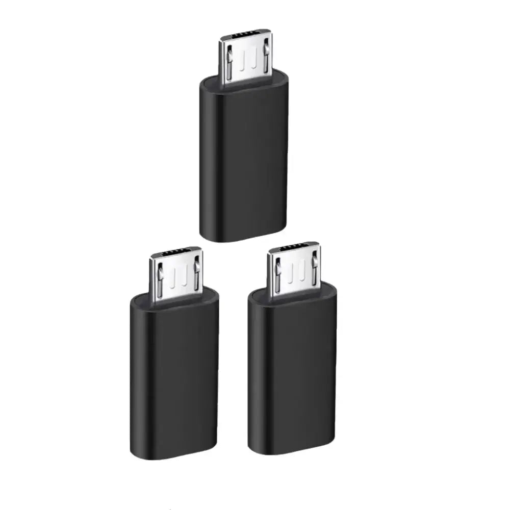 R&z - Type C Male Adapter OTG Converter Micro-B To USB-C Connector Charging Cable Adapter Phone Accessories - black 3pcs