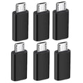 R&z - Type C Male Adapter OTG Converter Micro-B To USB-C Connector Charging Cable Adapter Phone Accessories - black 6pcs
