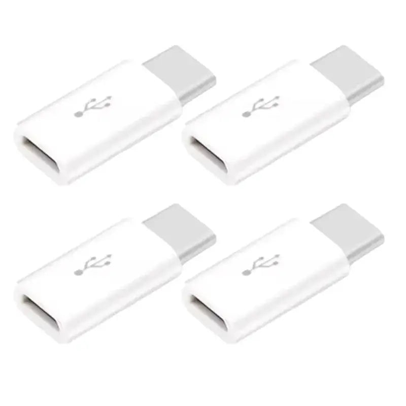 R&z - Type C Male Adapter OTG Converter Micro-B To USB-C Connector Charging Cable Adapter Phone Accessories - white 4pcs