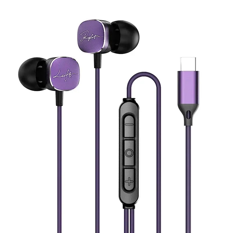 R&z - Type C Wired Headphones Dolby Sound With Mic 3.5MM In-ear Earphones For iPhone 16 Galaxy S25 S24 S23 S22