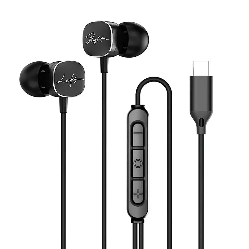 R&z - Type C Wired Headphones Dolby Sound With Mic 3.5MM In-ear Earphones For iPhone 16 Galaxy S25 S24 S23 S22
