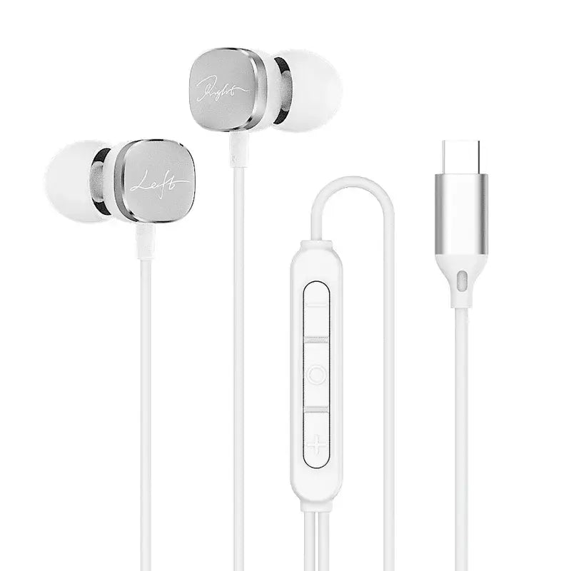 R&z - Type C Wired Headphones Dolby Sound With Mic 3.5MM In-ear Earphones For iPhone 16 Galaxy S25 S24 S23 S22