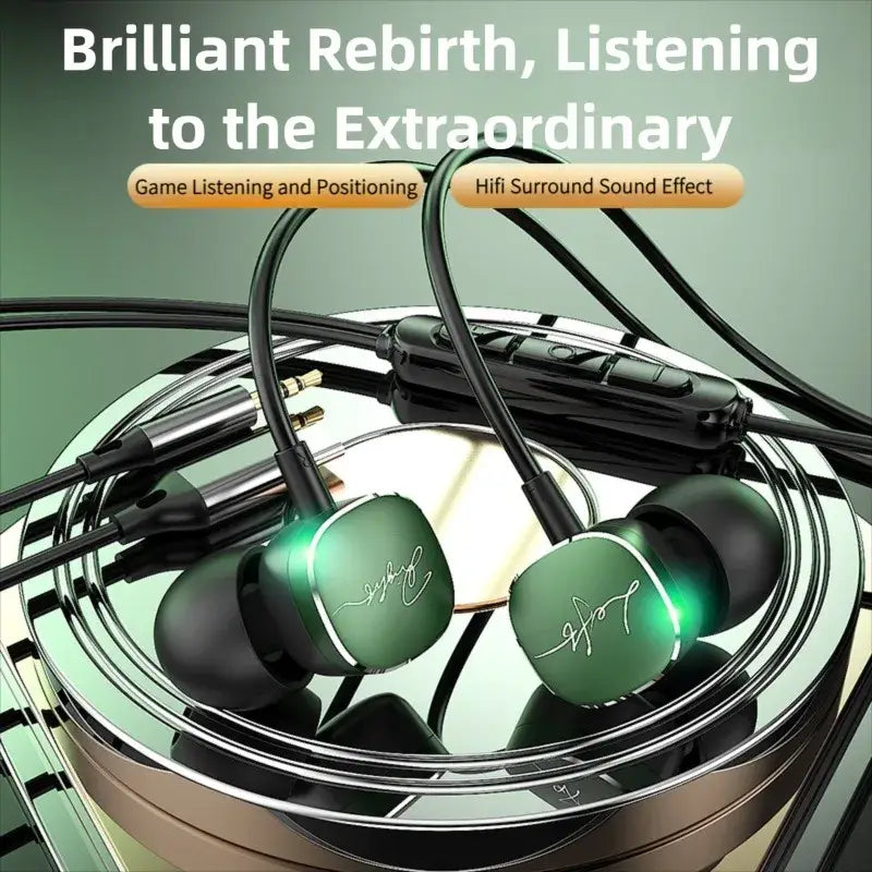 R&z - Type C Wired Headphones Dolby Sound With Mic 3.5MM In-ear Earphones For iPhone 16 Galaxy S25 S24 S23 S22
