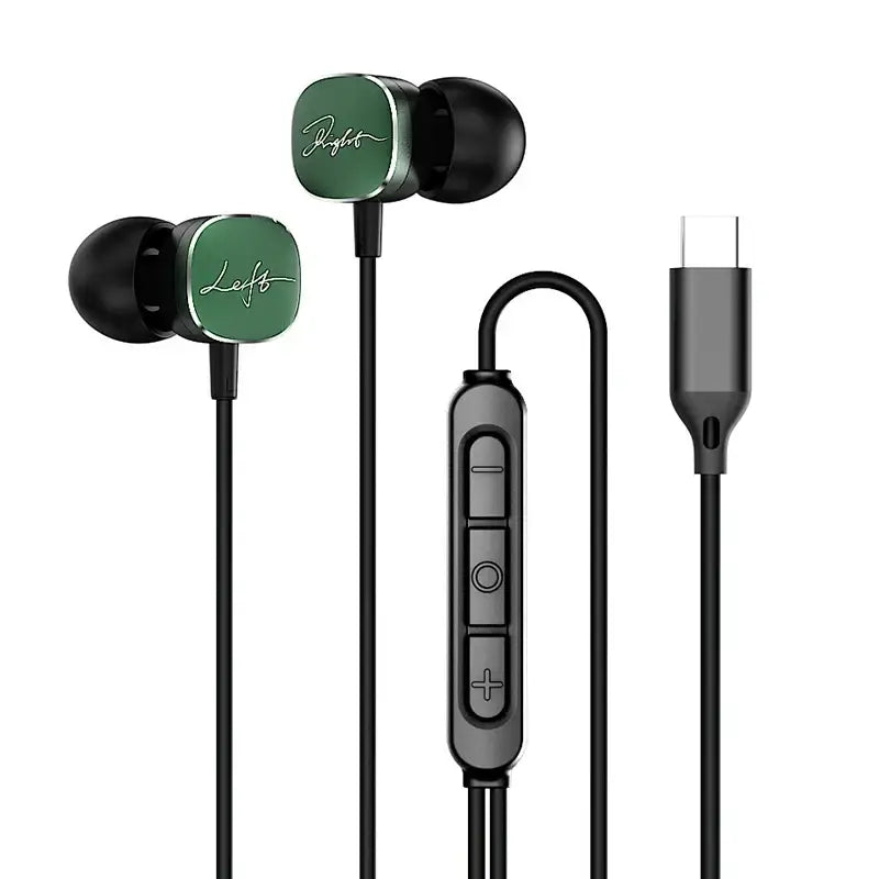 R&z - Type C Wired Headphones Dolby Sound With Mic 3.5MM In-ear Earphones For iPhone 16 Galaxy S25 S24 S23 S22