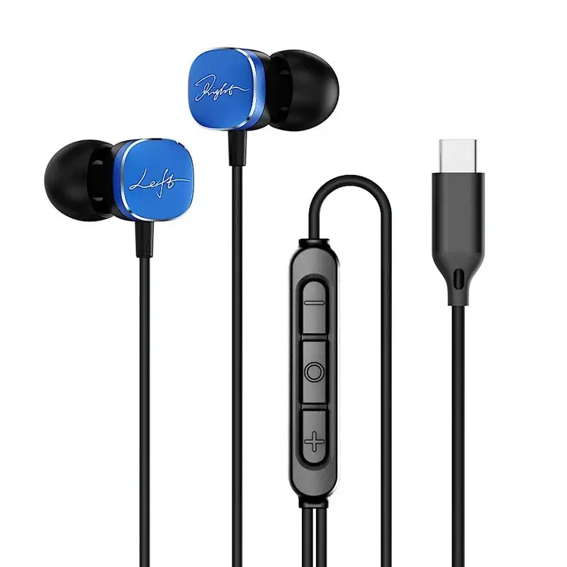 R&z - Type C Wired Headphones Dolby Sound With Mic 3.5MM In-ear Earphones For iPhone 16 Galaxy S25 S24 S23 S22