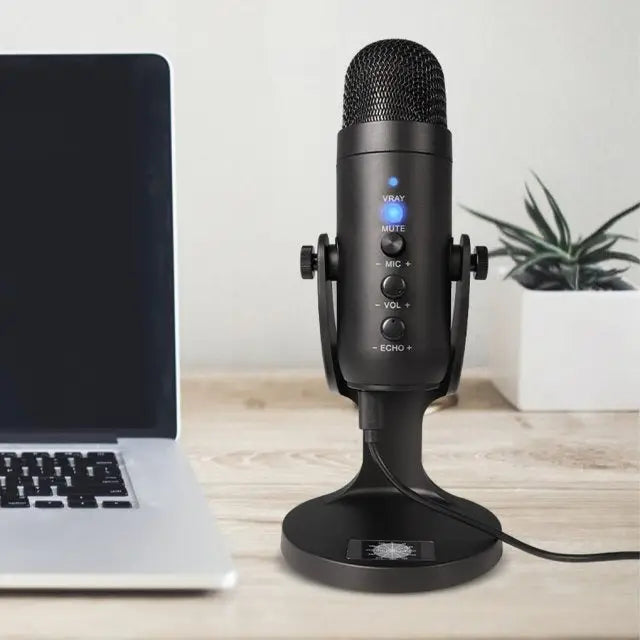 R&Z - USB Microphone for Mobile Gaming and Live Recording - Silver Grille