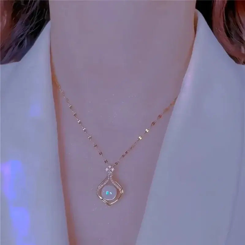 Vintage Butterfly Necklace Women Golden Stainless Steel Blade Snake Chains Aesthetic Charms Choker Women jewelry Gift