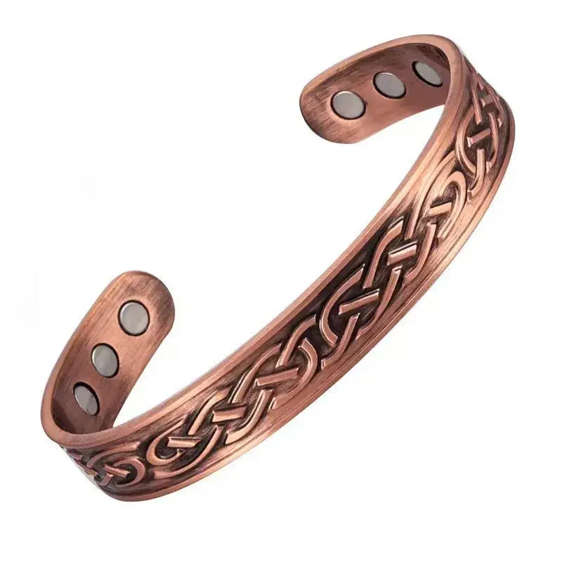 Vintage European and American style magnetic energy wristband bracelet antique copper magnetic trendy accessory - Style