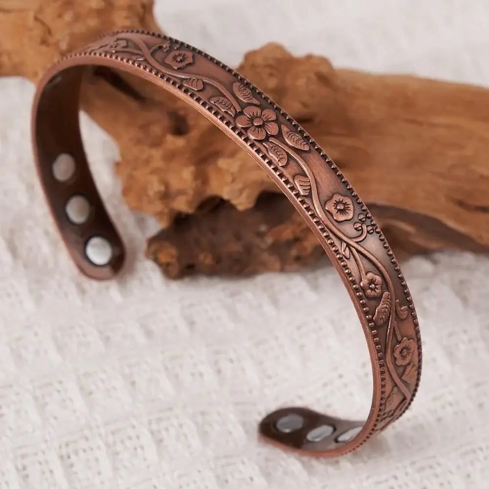 Vintage European and American style magnetic energy wristband bracelet antique copper magnetic trendy accessory - Style