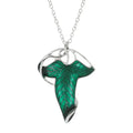 Vintage Green Leaf Pendant Necklace Exquisite Elven Fashion Chain Jewelry Accessory Gift for Women - Necklace