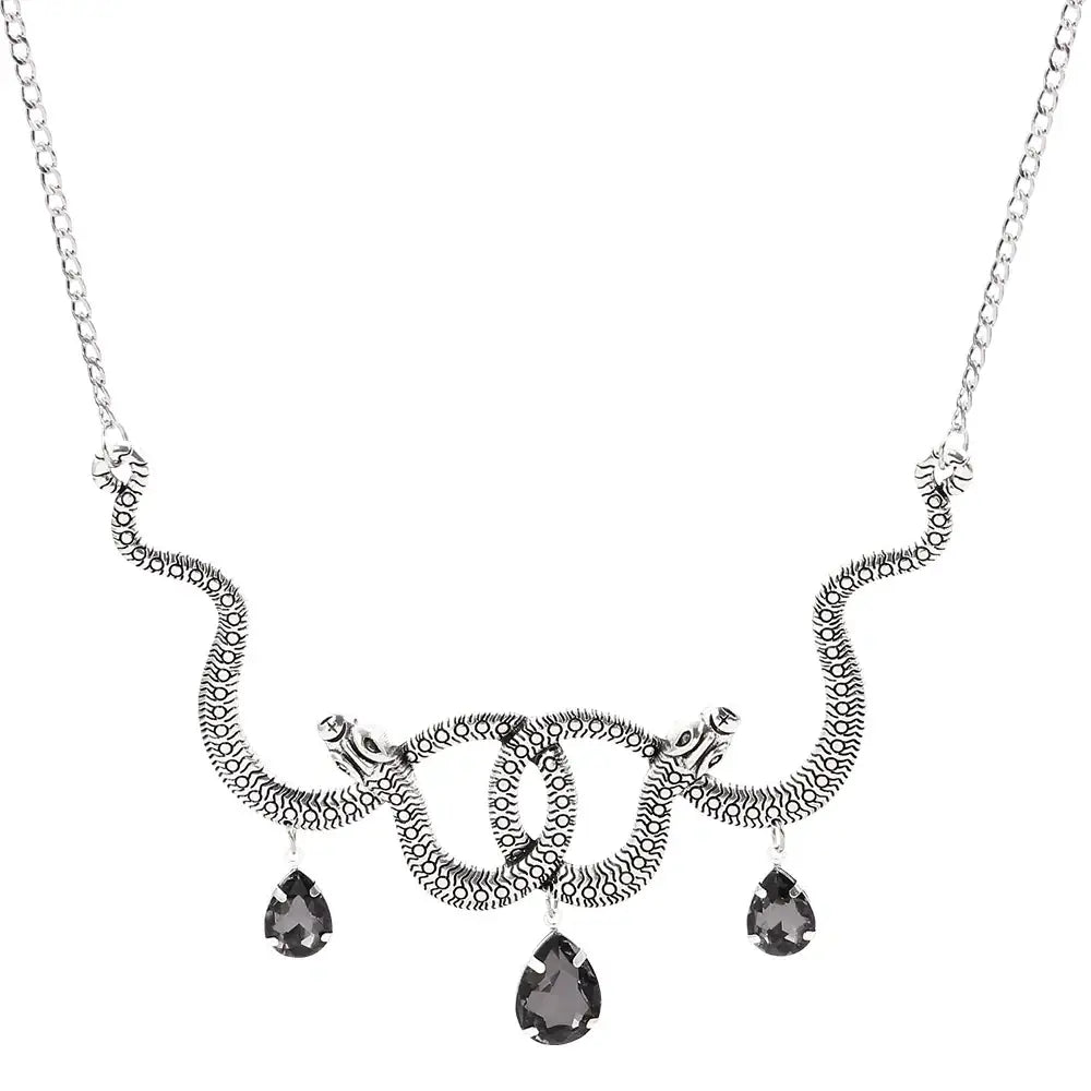 Vintage Snake Personality Necklace Gothic Punk Style Pendant Cosplay Party Jewelry Accessory for Men And Women