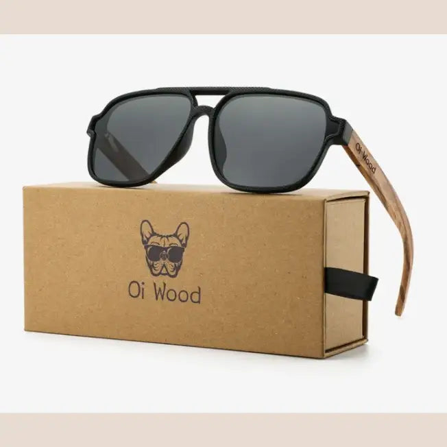 Vintage Wooden Polarized Sunglasses – Eco-Friendly UV Protection