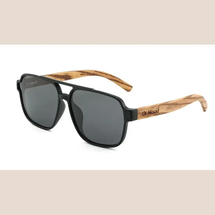 Vintage Wooden Polarized Sunglasses – Eco-Friendly UV Protection