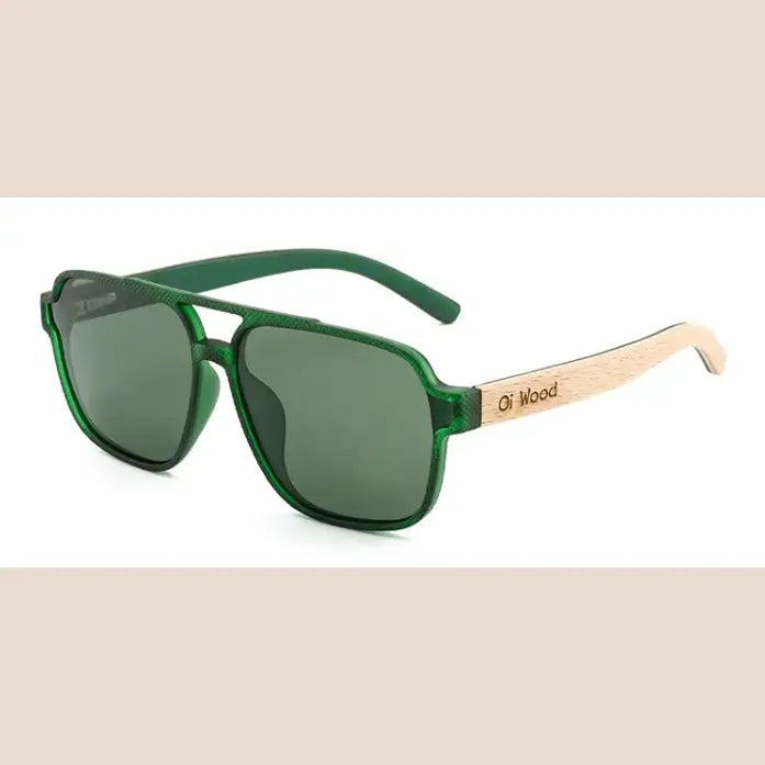 Vintage Wooden Polarized Sunglasses – Eco-Friendly UV Protection