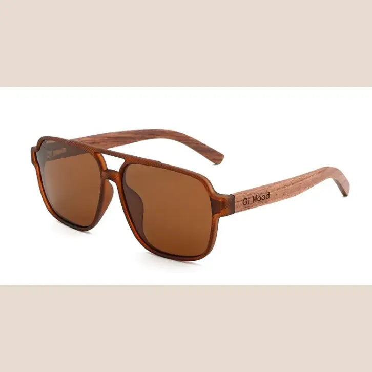 Vintage Wooden Polarized Sunglasses – Eco-Friendly UV Protection