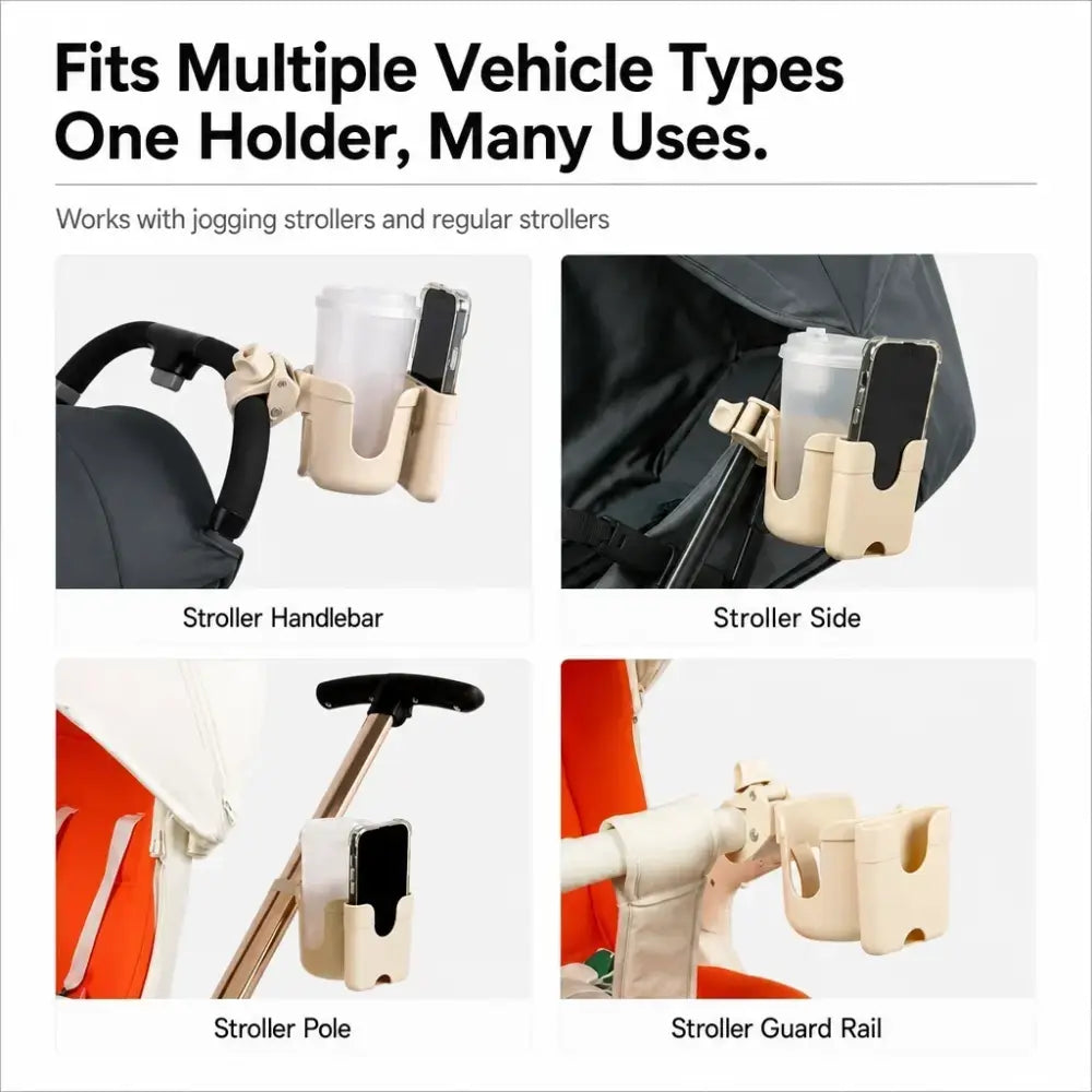 R&z - Water Cup Holder With Phone Holder Universal Bottle Holder For Wheelchair stroller Accessories
