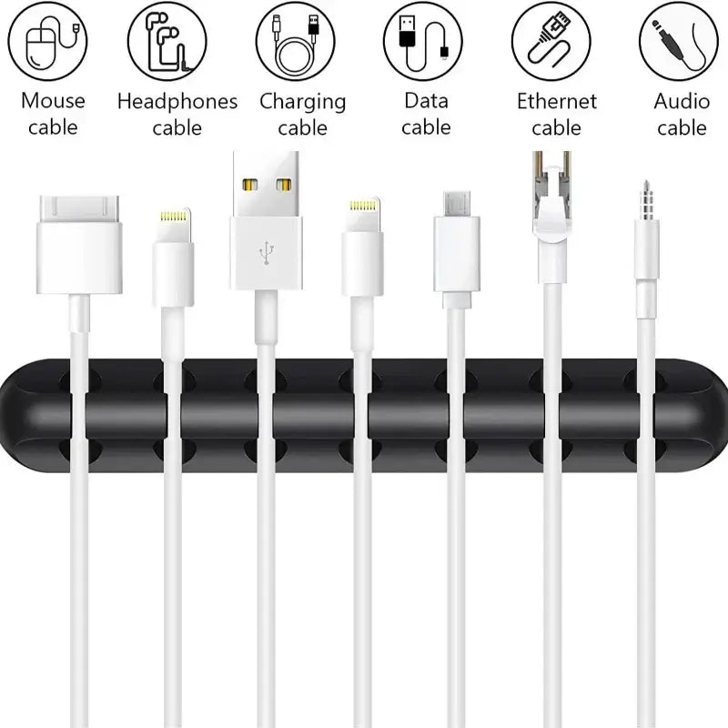 Wire Organizer Mobile Phone Charging Cable Data Cable Wire Routing Storage Cable Organizer Snap Clip - Electronics