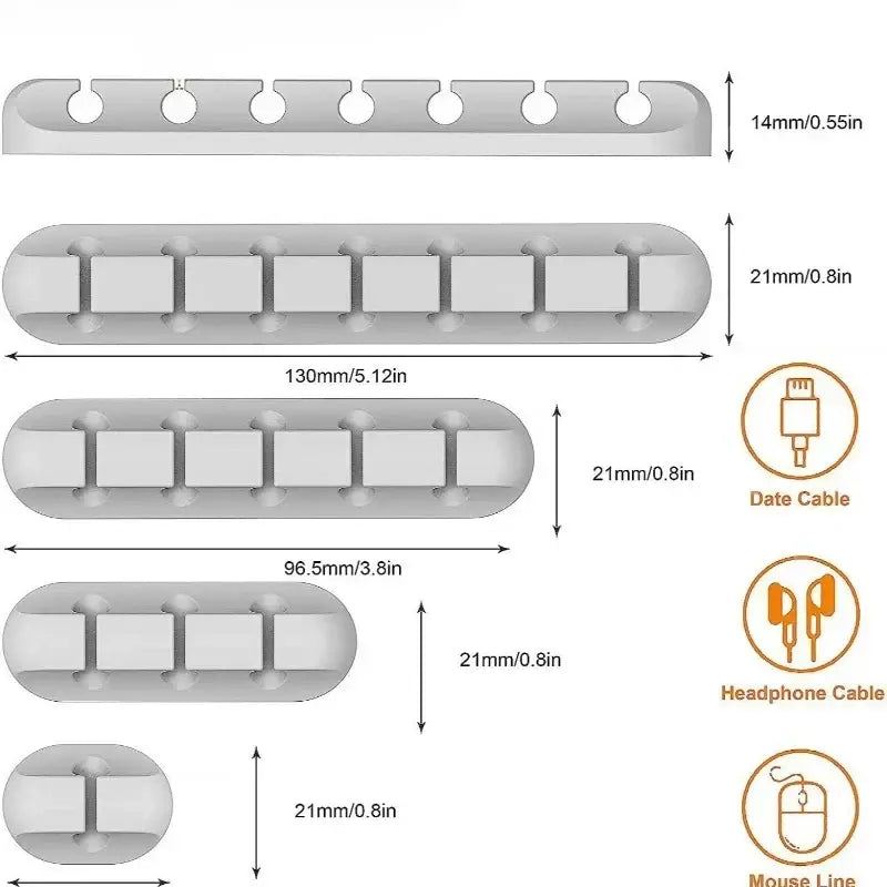 Wire Organizer Mobile Phone Charging Cable Data Cable Wire Routing Storage Cable Organizer Snap Clip - Electronics
